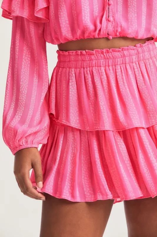 Ruffle Mini Skirt - WATERMELON ICE sold by LoveShackFancy