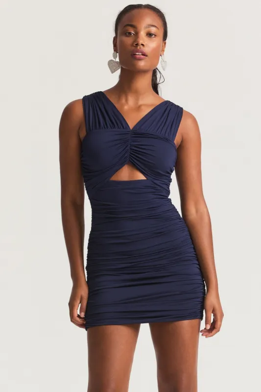 Bayana Mini Dress - NAVY made by LoveShackFancy