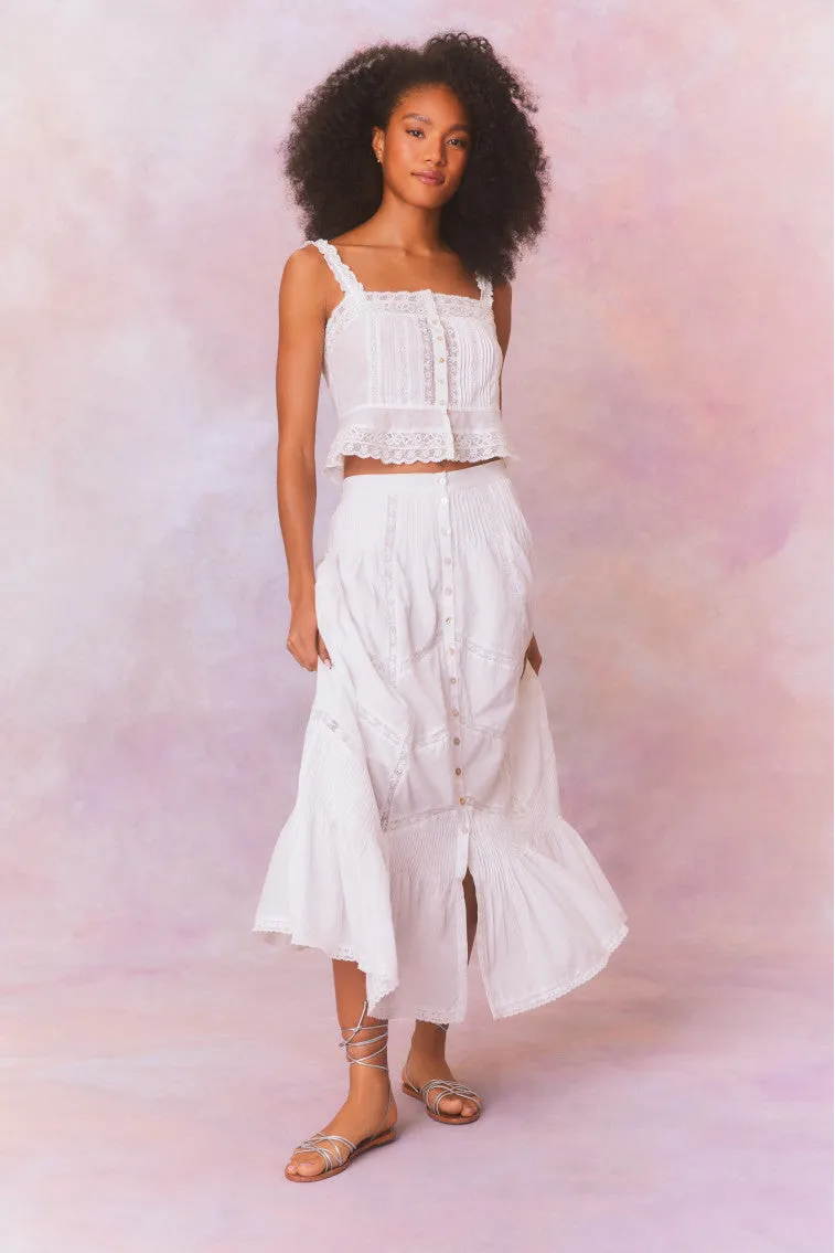 Ritson Cotton Midi Skirt sold by LoveShackFancy