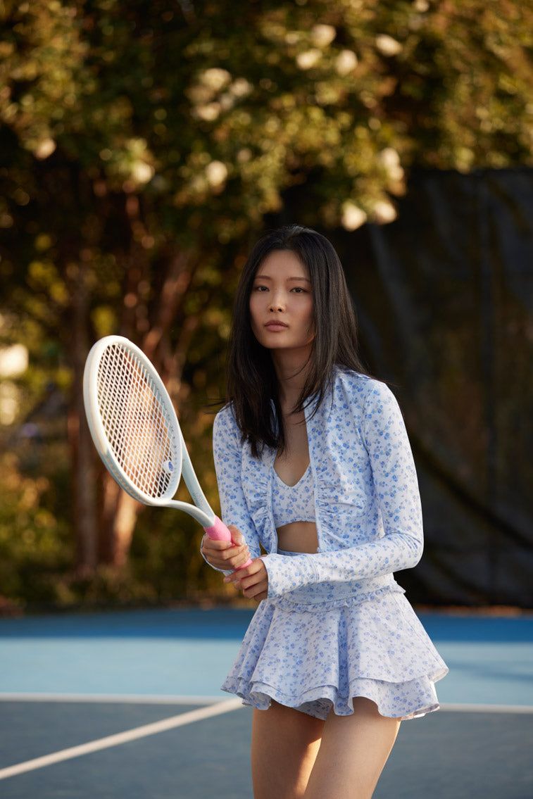 Sindri Jacket- BLUE SIDE WALK sold by LoveShackFancy product image thumbnail 3