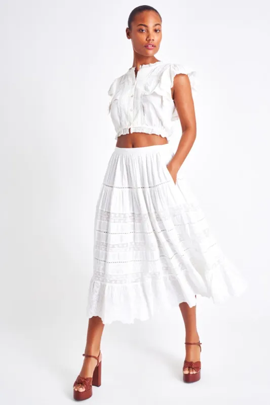 Donna Midi Skirt sold by LoveShackFancy