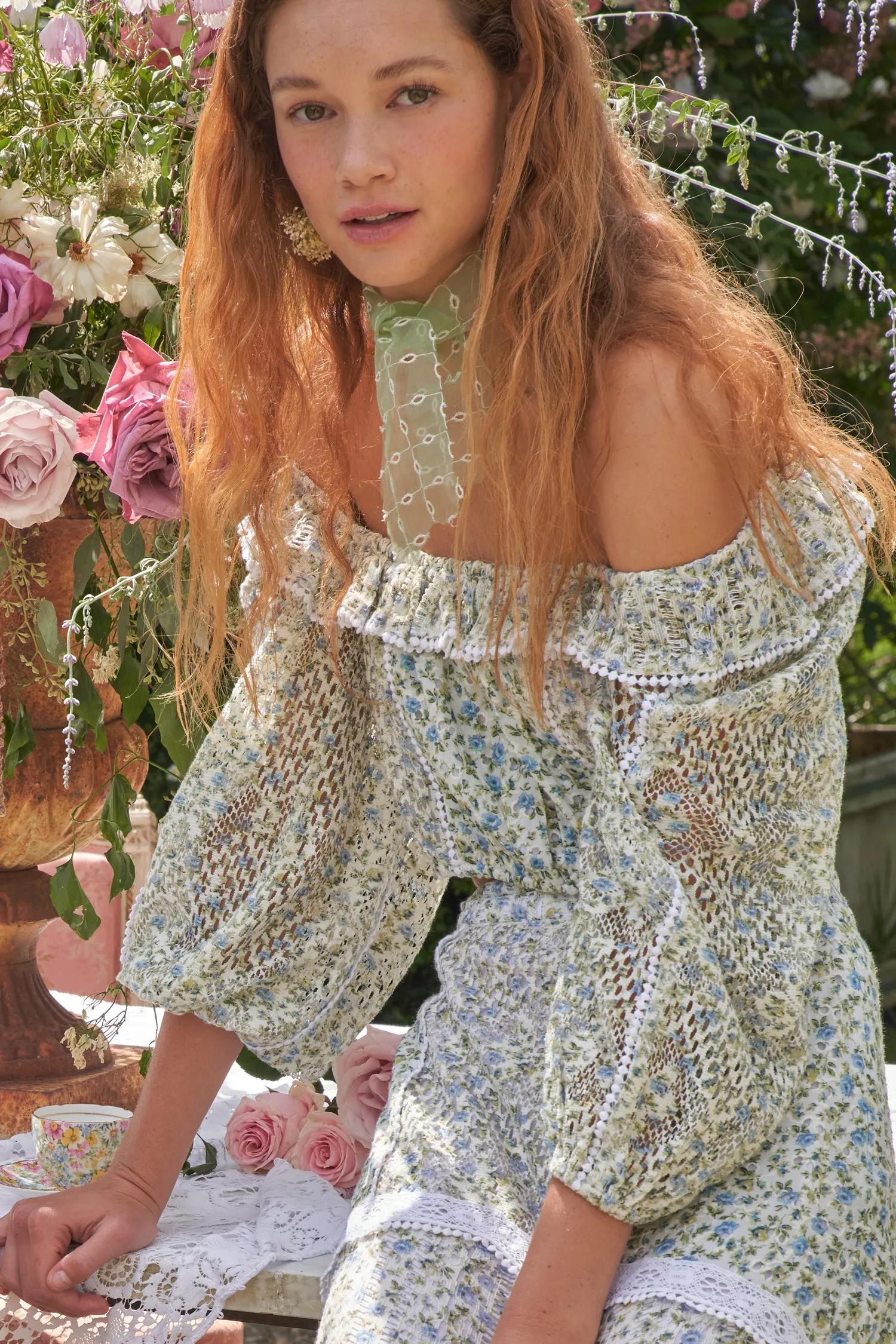 Dorabella Crop Top sold by LoveShackFancy product image thumbnail 2