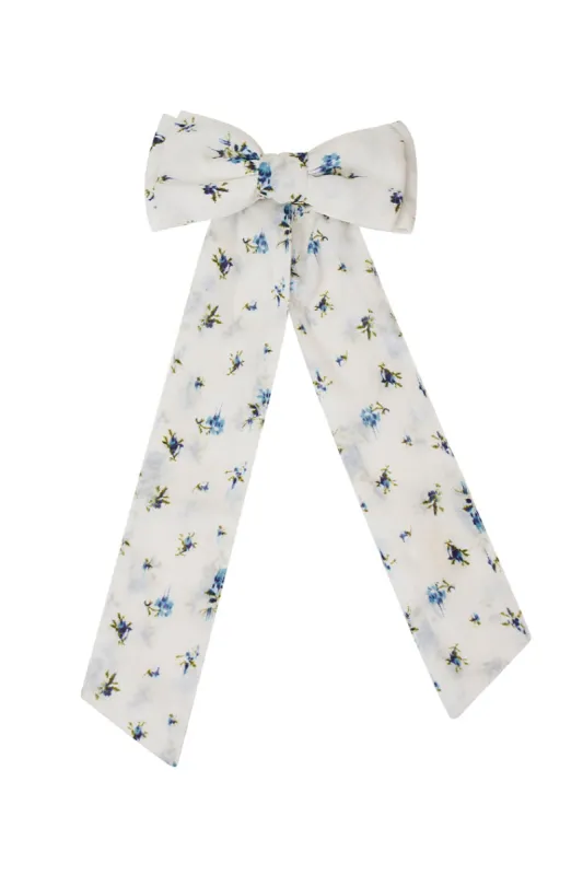 Lorna Floral Barrette Bow sold by LoveShackFancy