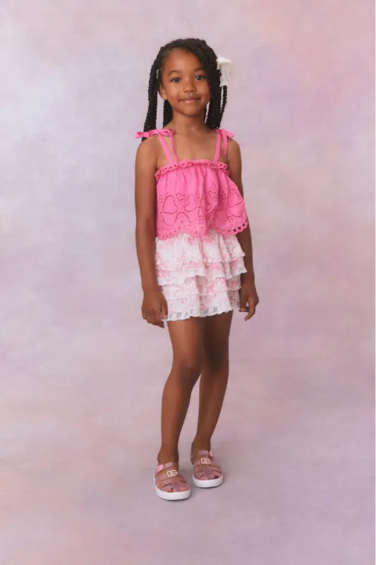 Girls Bow Print Billie Skirt sold by LoveShackFancy