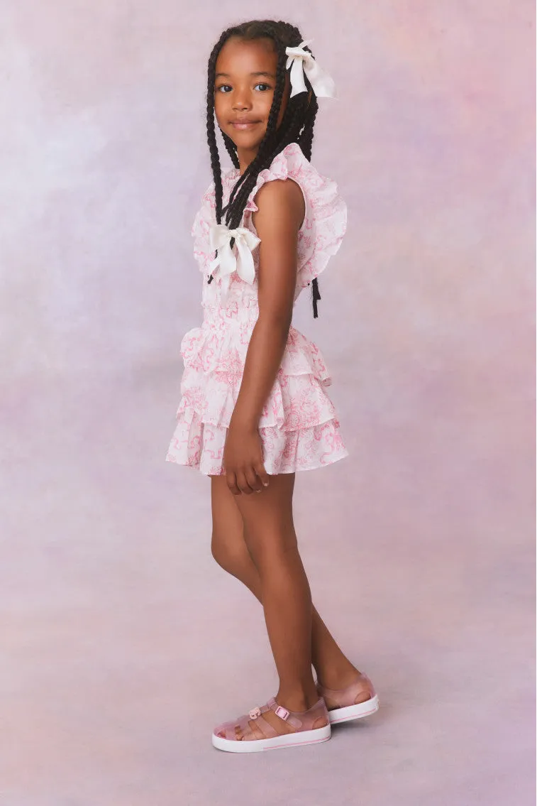 Girls Bow Print Decker Dress sold by LoveShackFancy product image thumbnail 2