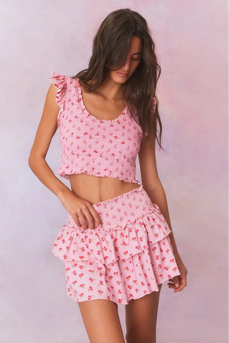 Dovi Printed Smocked Top sold by LoveShackFancy