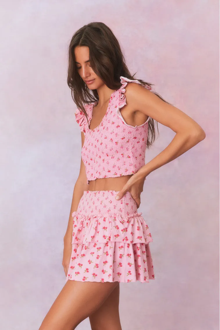 Dovi Printed Smocked Top sold by LoveShackFancy product image thumbnail 4