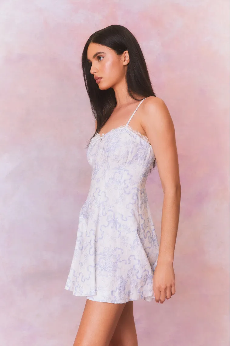 Shai Linen Bow Print Mini Dress sold by LoveShackFancy product image thumbnail 5