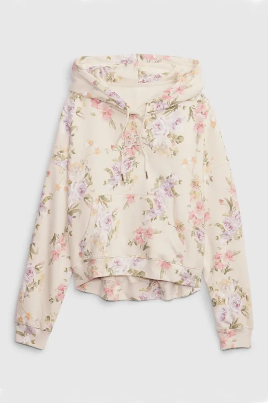 Gap x LoveShackFancy Floral Crop Hoodie sold by LoveShackFancy