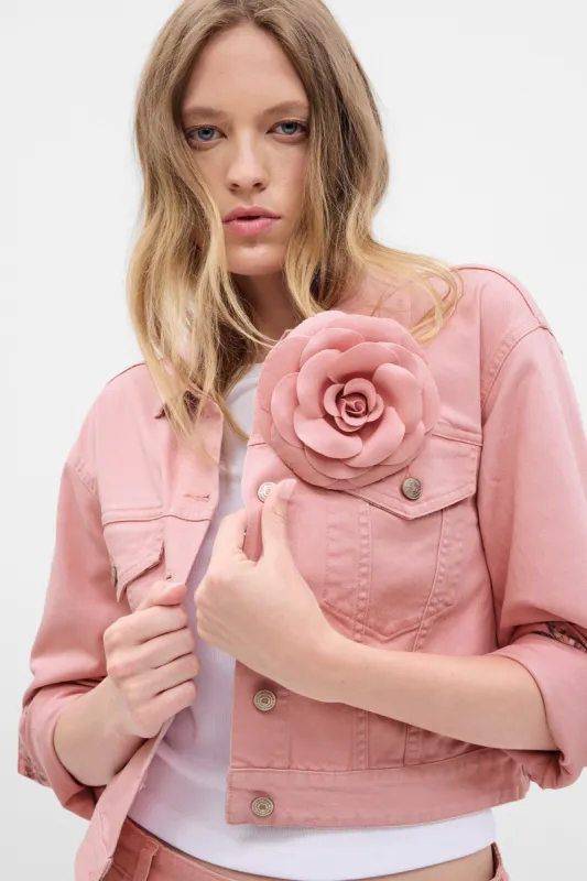 Gap x LoveShackFancy Rosette Denim Jacket made by LoveShackFancy