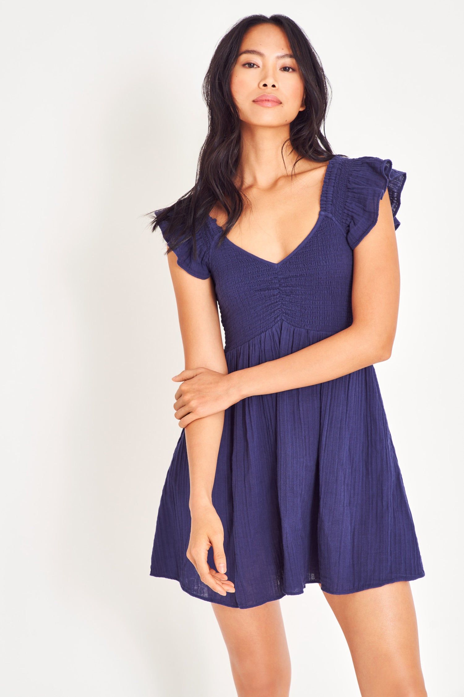 Athalia Mini Dress - MIDNIGHT sold by LoveShackFancy