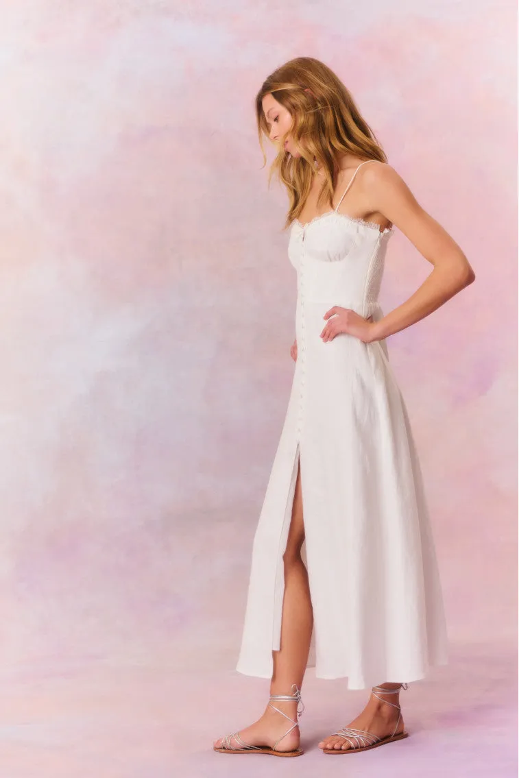 Linella Linen Smocked Maxi Dress sold by LoveShackFancy product image thumbnail 3