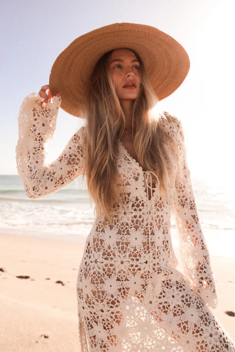 Lorne Cotton Crochet Maxi Dress sold by LoveShackFancy product image thumbnail 4