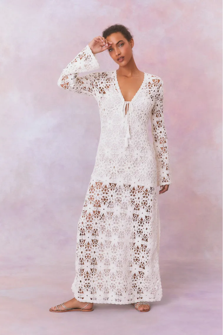 Lorne Cotton Crochet Maxi Dress sold by LoveShackFancy product image thumbnail 5