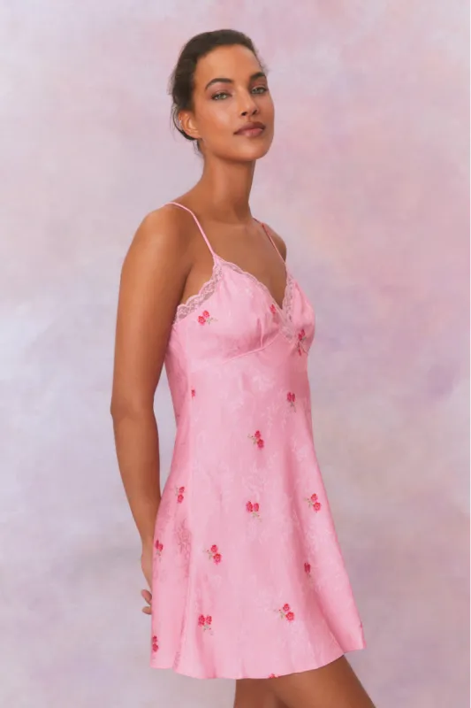 Larinda Slip Mini Dress sold by LoveShackFancy