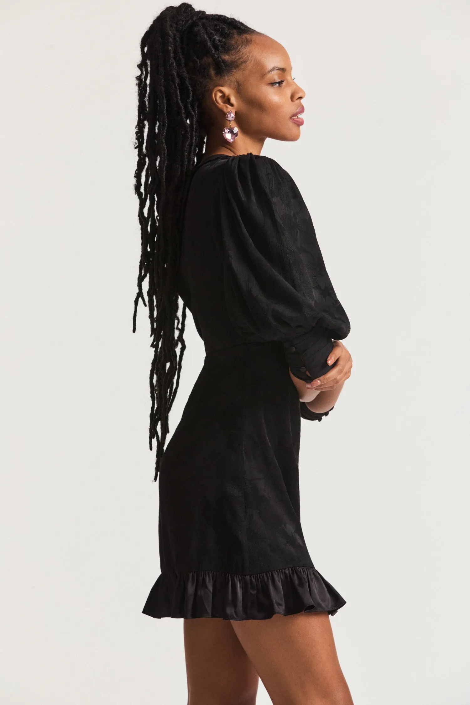 Revaline Deep Neckline Mini Dress sold by LoveShackFancy product image thumbnail 4