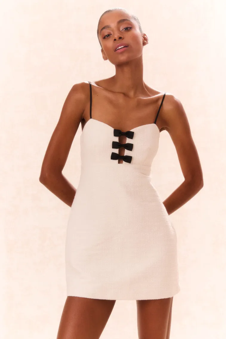 Adelaide Tweed Mini Dress-CREAM sold by LoveShackFancy