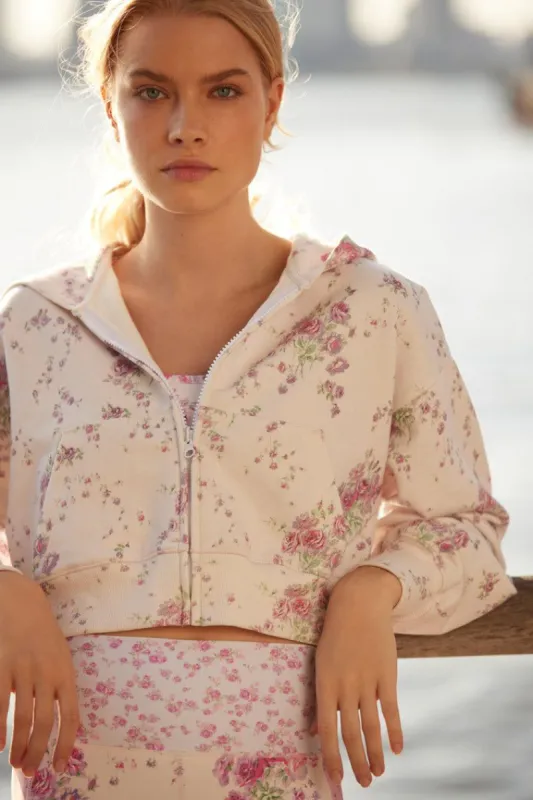 Pierra Crop Hoodie sold by LoveShackFancy