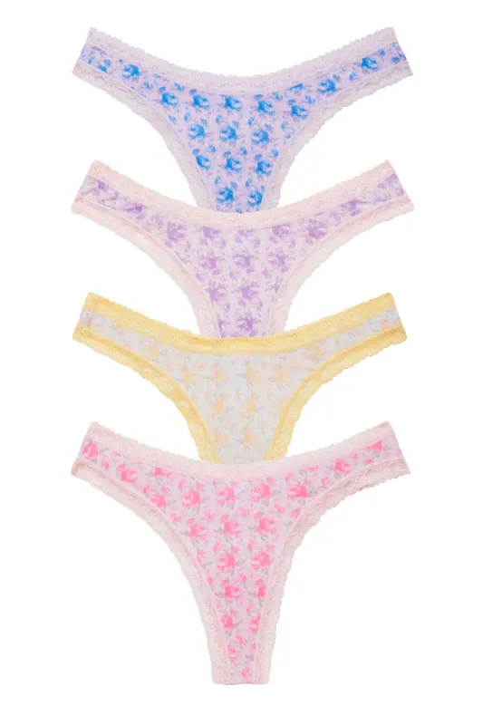 Sparkling Sun 4 Pack Thong Box made by LoveShackFancy