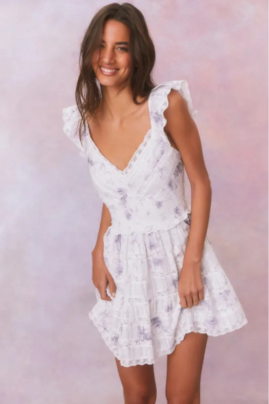 Finny Floral Mini Dress sold by LoveShackFancy