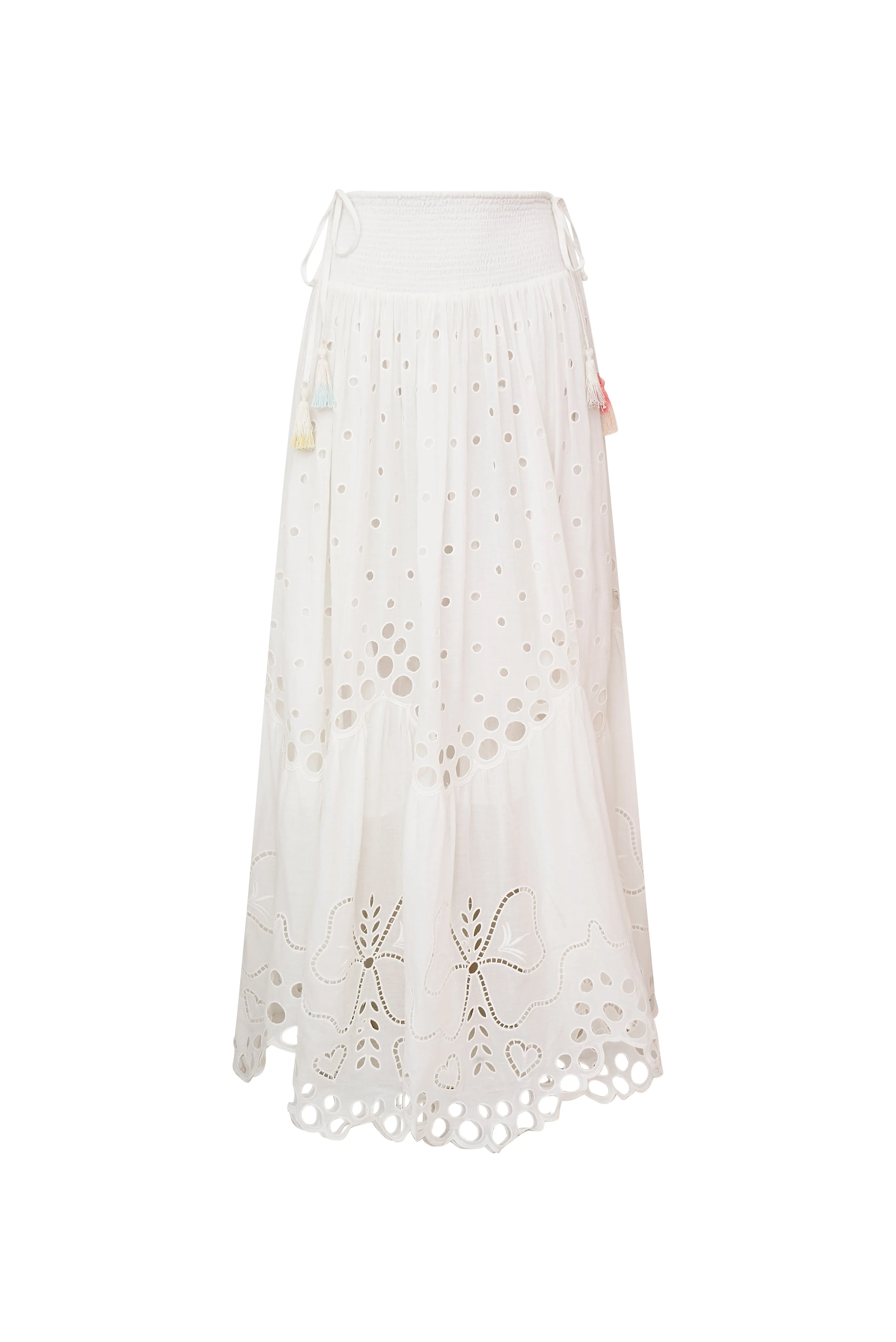 Cassaro Eyelet Cotton Maxi Skirt sold by LoveShackFancy product image thumbnail 5