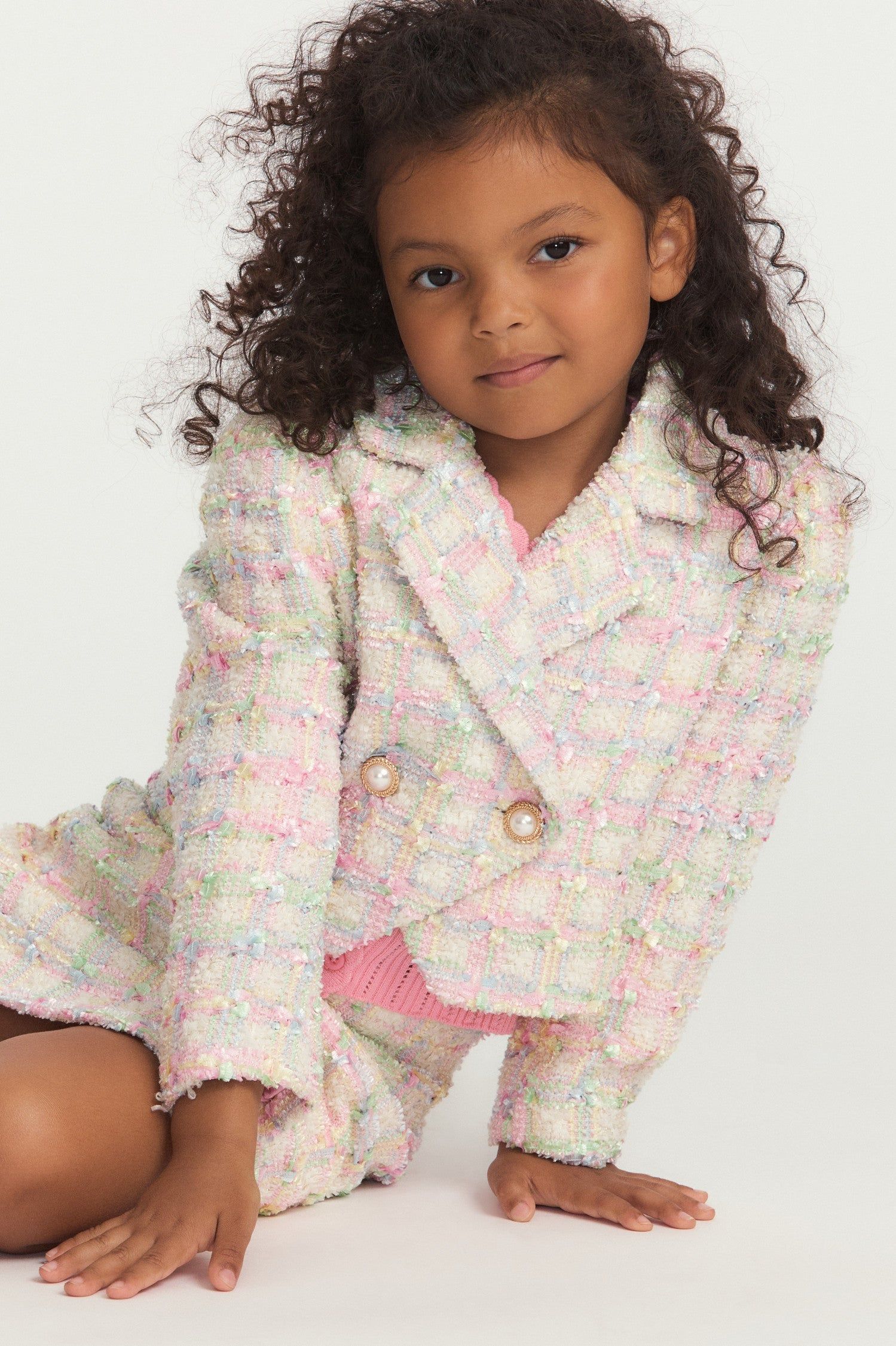 Girls Tweed Jacket sold by LoveShackFancy