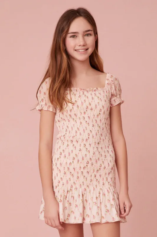 Girls Mosa Cotton Floral Dress sold by LoveShackFancy