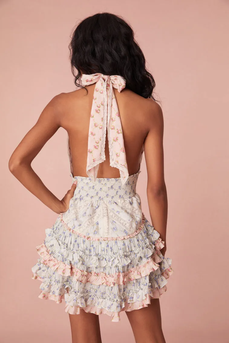 Quintelle Halter Mini Dress sold by LoveShackFancy product image thumbnail 4