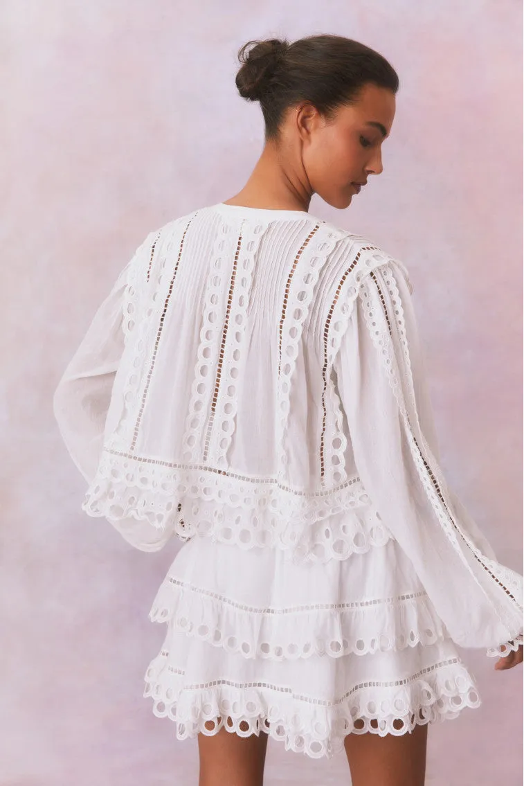 Kava Eyelet Cotton Blouse sold by LoveShackFancy product image thumbnail 5