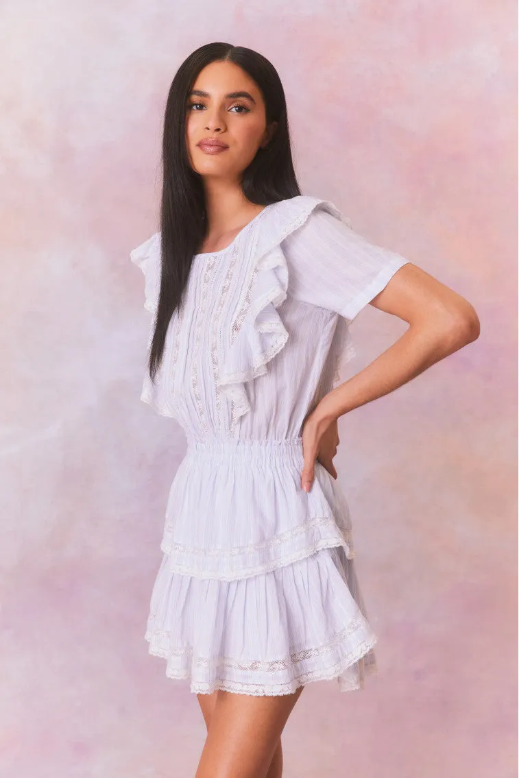 Natasha Stripe Cotton Mini Dress sold by LoveShackFancy product image thumbnail 4