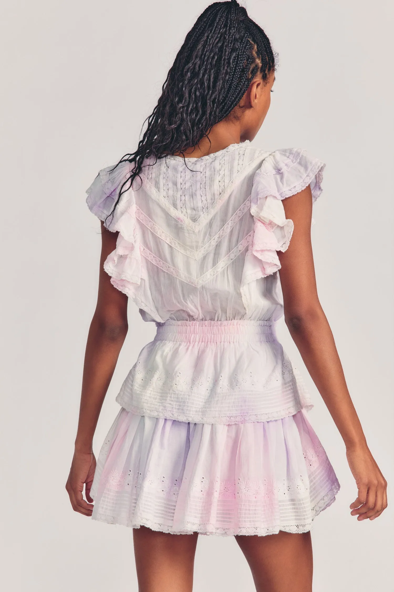 Gwen Mini Dress- Multi Tie Dye sold by LoveShackFancy product image thumbnail 3