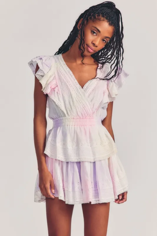 Gwen Mini Dress- Multi Tie Dye sold by LoveShackFancy