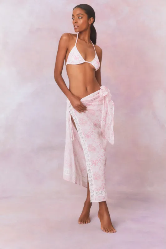 Emabella Whimsical Bow Pareo-BUBBLEGUM BLAST sold by LoveShackFancy