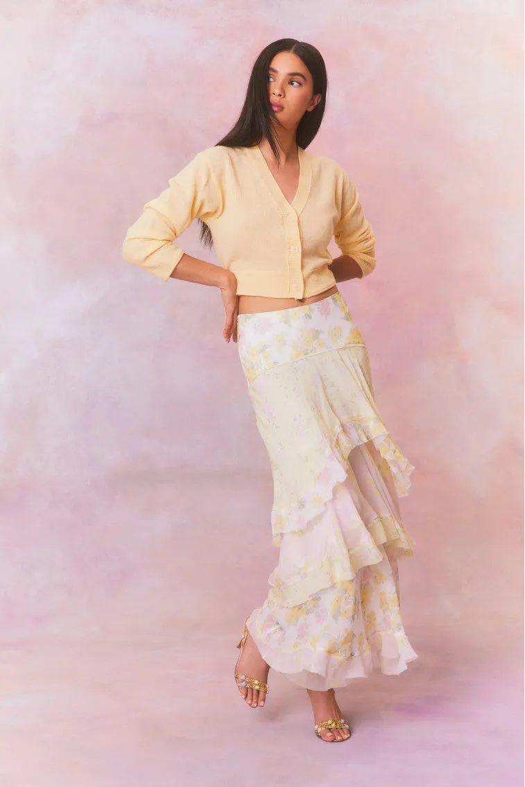 Ruella Chiffon Mixed Print Maxi Skirt sold by LoveShackFancy product image thumbnail 2