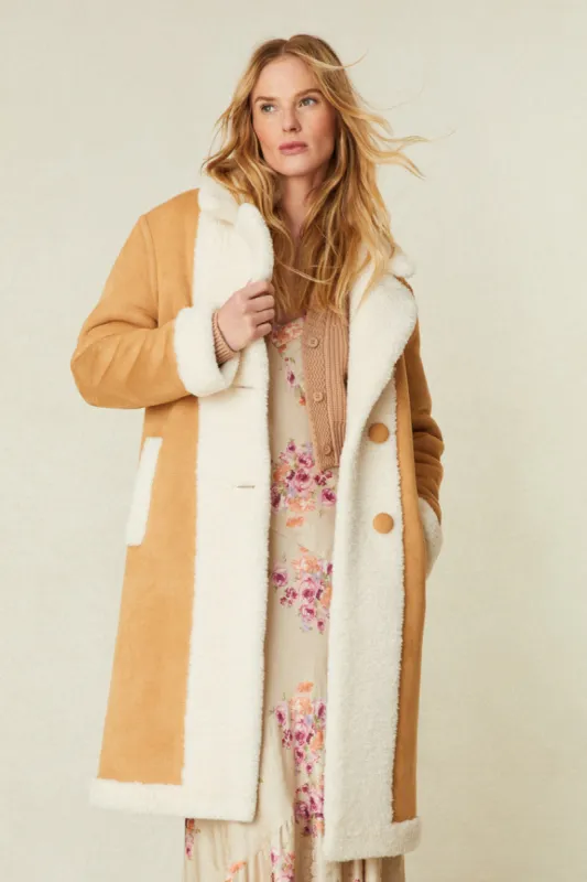 Arlington Suede Coat sold by LoveShackFancy