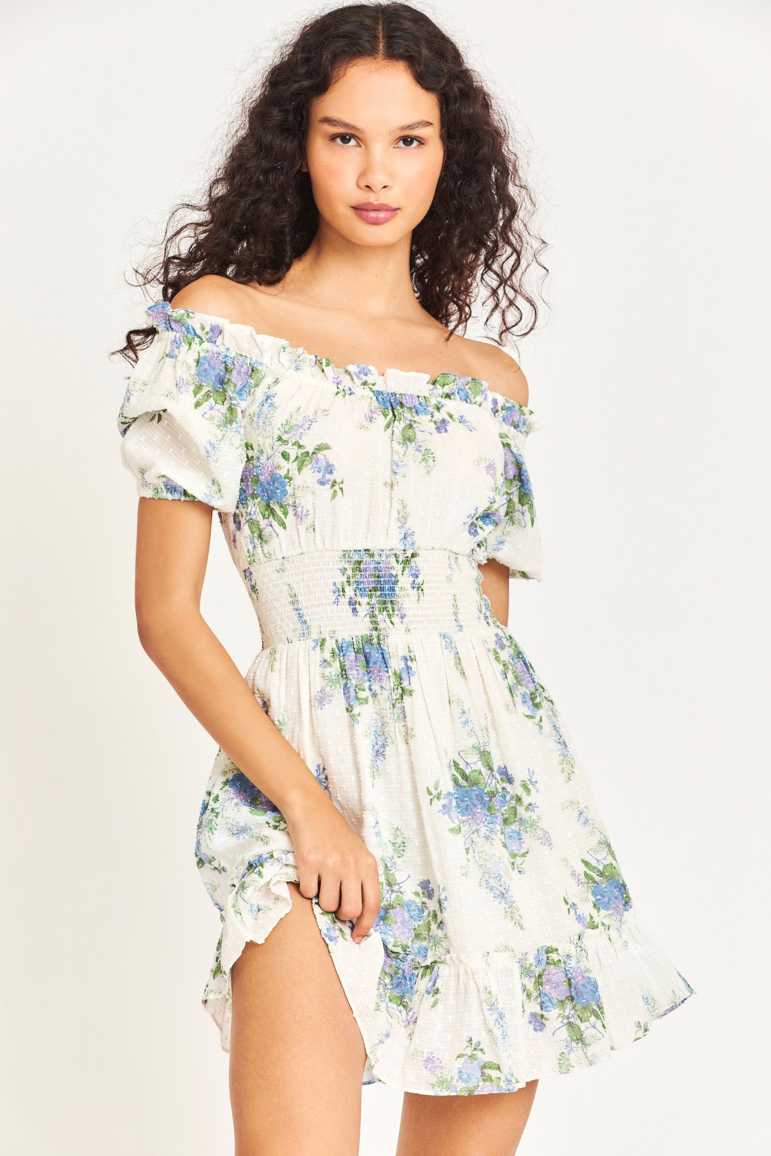 Lai Mini Dress - PERIWINKLE AQUA sold by LoveShackFancy