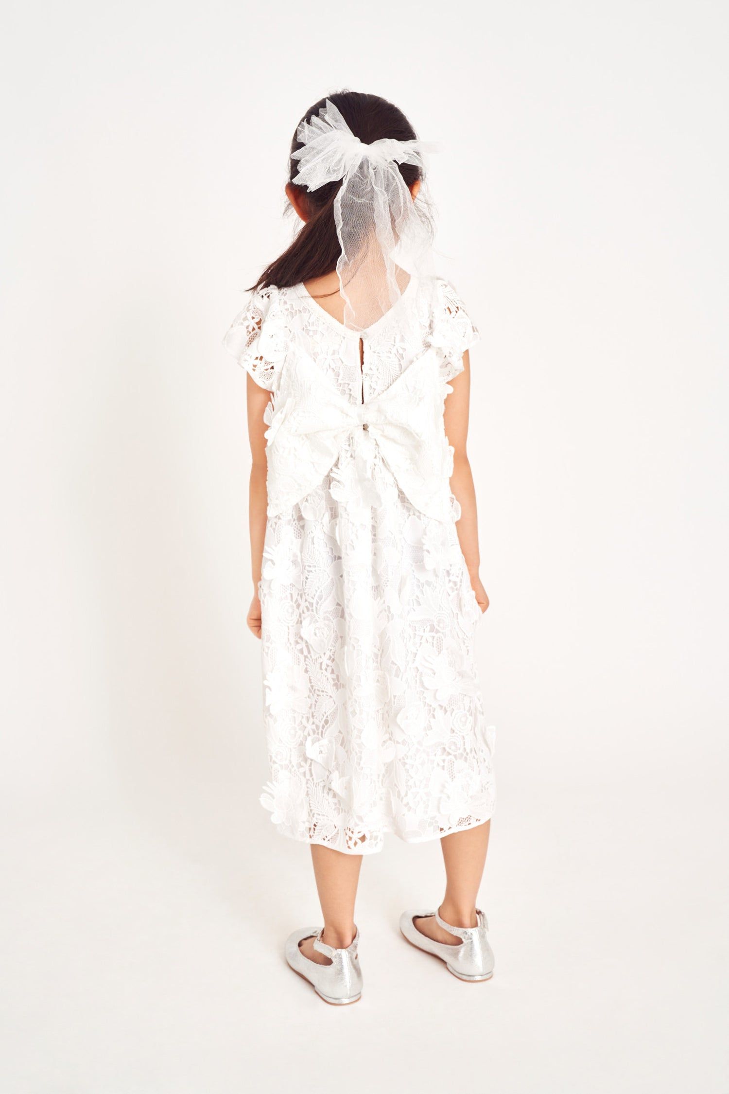 Girls Nancy Dress- TRUE WHITE sold by LoveShackFancy product image thumbnail 3