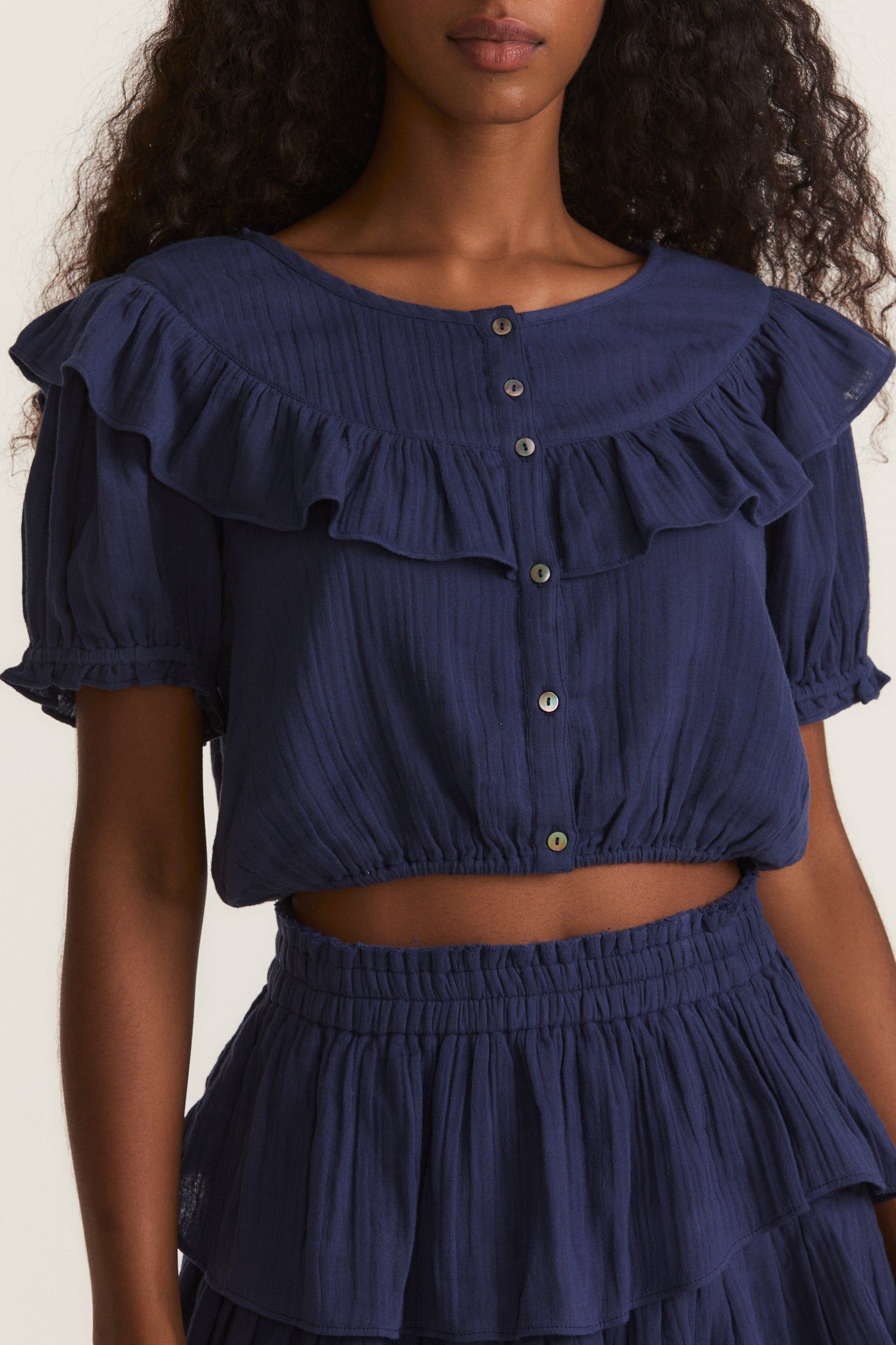 Elania Crop Top sold by LoveShackFancy