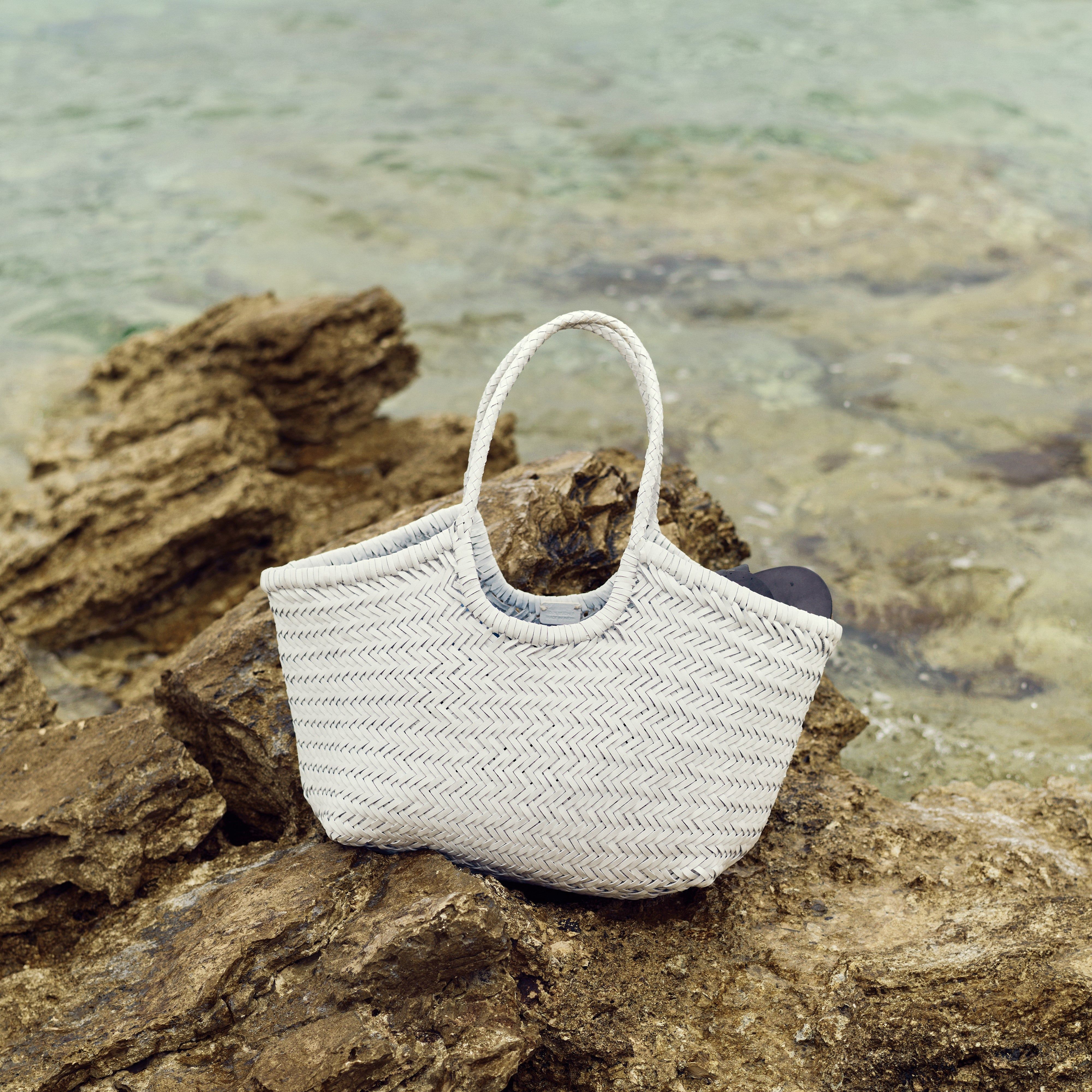 Dragon Diffusion Nantucket Large Woven Leather Tote sold by LoveShackFancy product image thumbnail 2