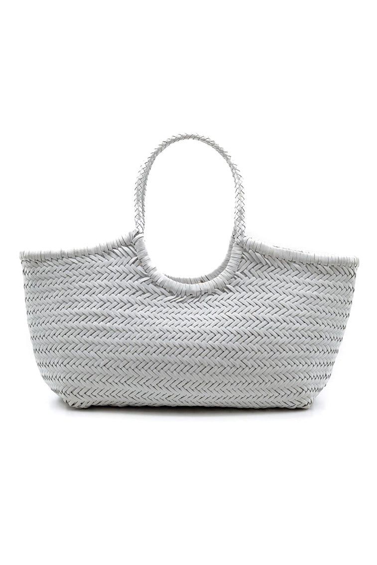 Dragon Diffusion Nantucket Large Woven Leather Tote sold by LoveShackFancy