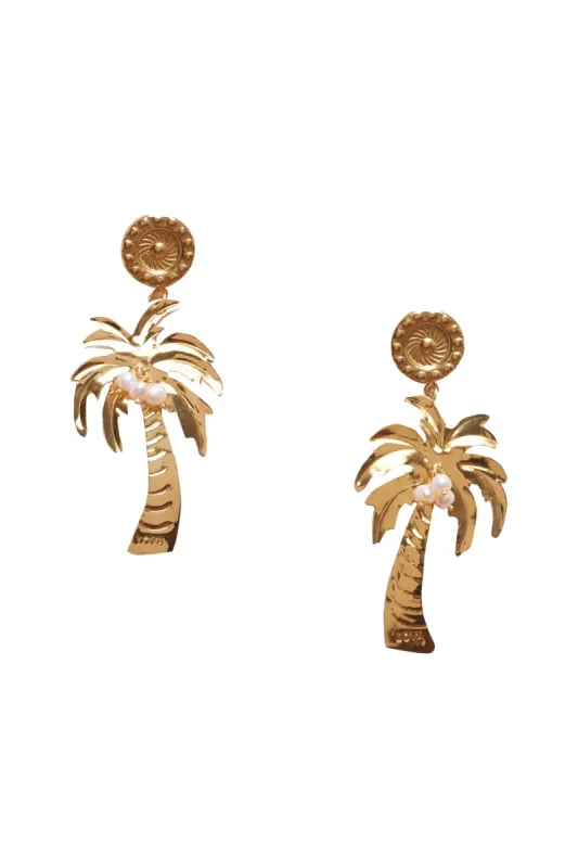 LoveShackFancy x Lova Palm Tree Earrings sold by LoveShackFancy