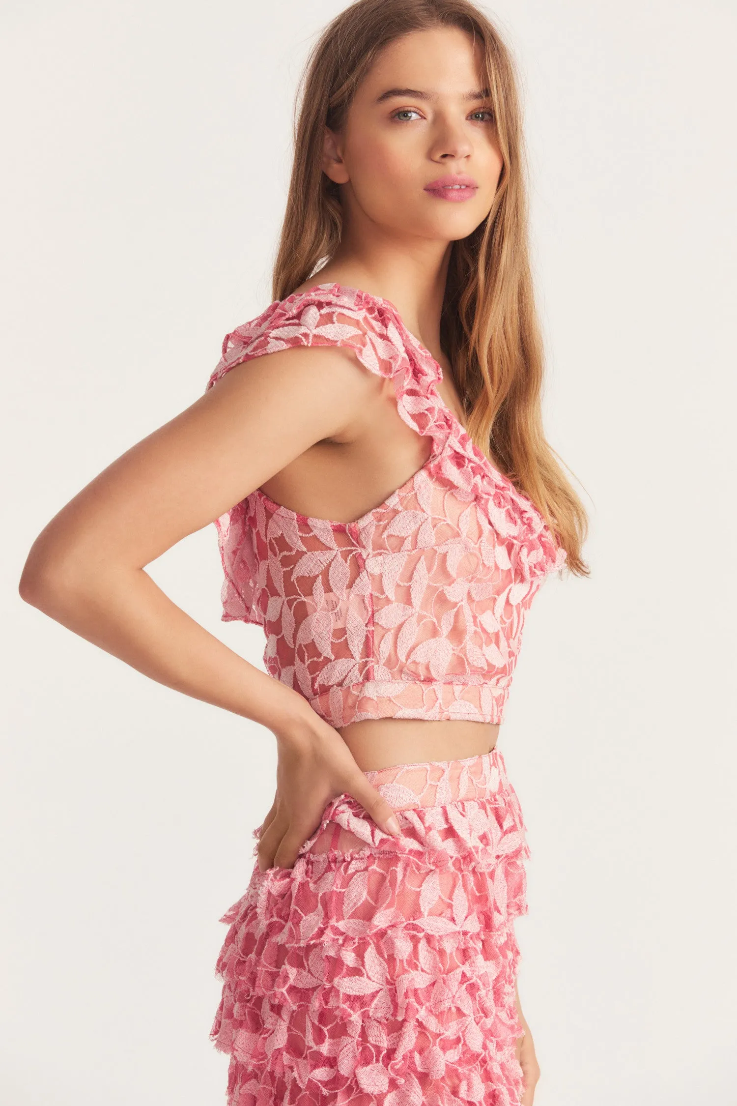 Sarafina Crop Top sold by LoveShackFancy product image thumbnail 3