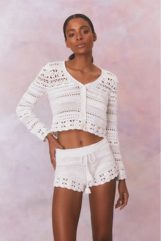 Middleton Cotton Crochet Cardigan sold by LoveShackFancy