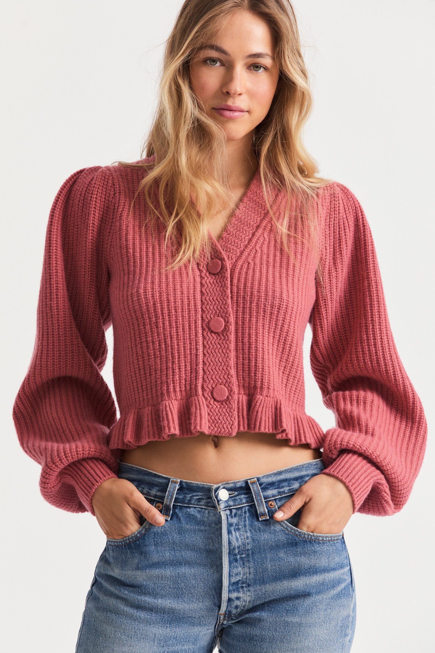 Adessa Cardigan - SIENNA RED sold by LoveShackFancy product image thumbnail 2