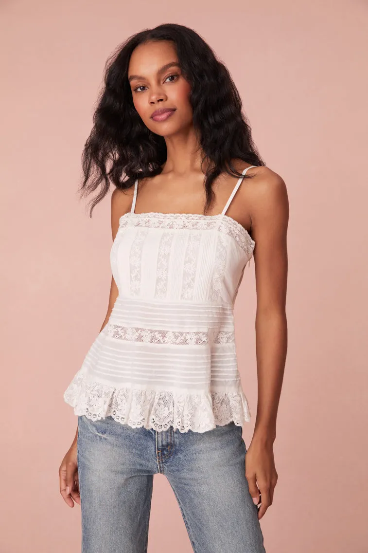 Charlieann Cotton Cami Top sold by LoveShackFancy product image thumbnail 3