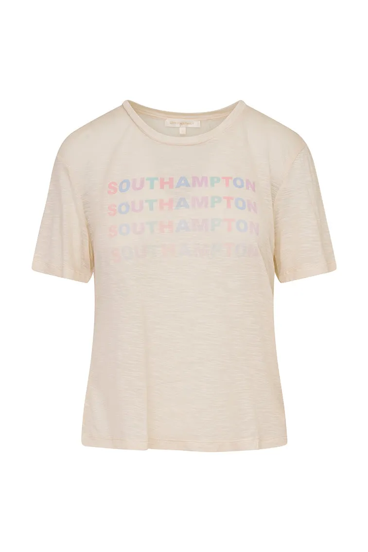 Calix City Tee- CREAM SOUTHHAMPTON sold by LoveShackFancy