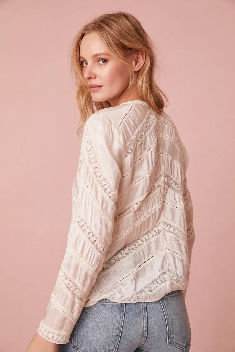 Tandra V-Neck Blouse sold by LoveShackFancy product image thumbnail 4