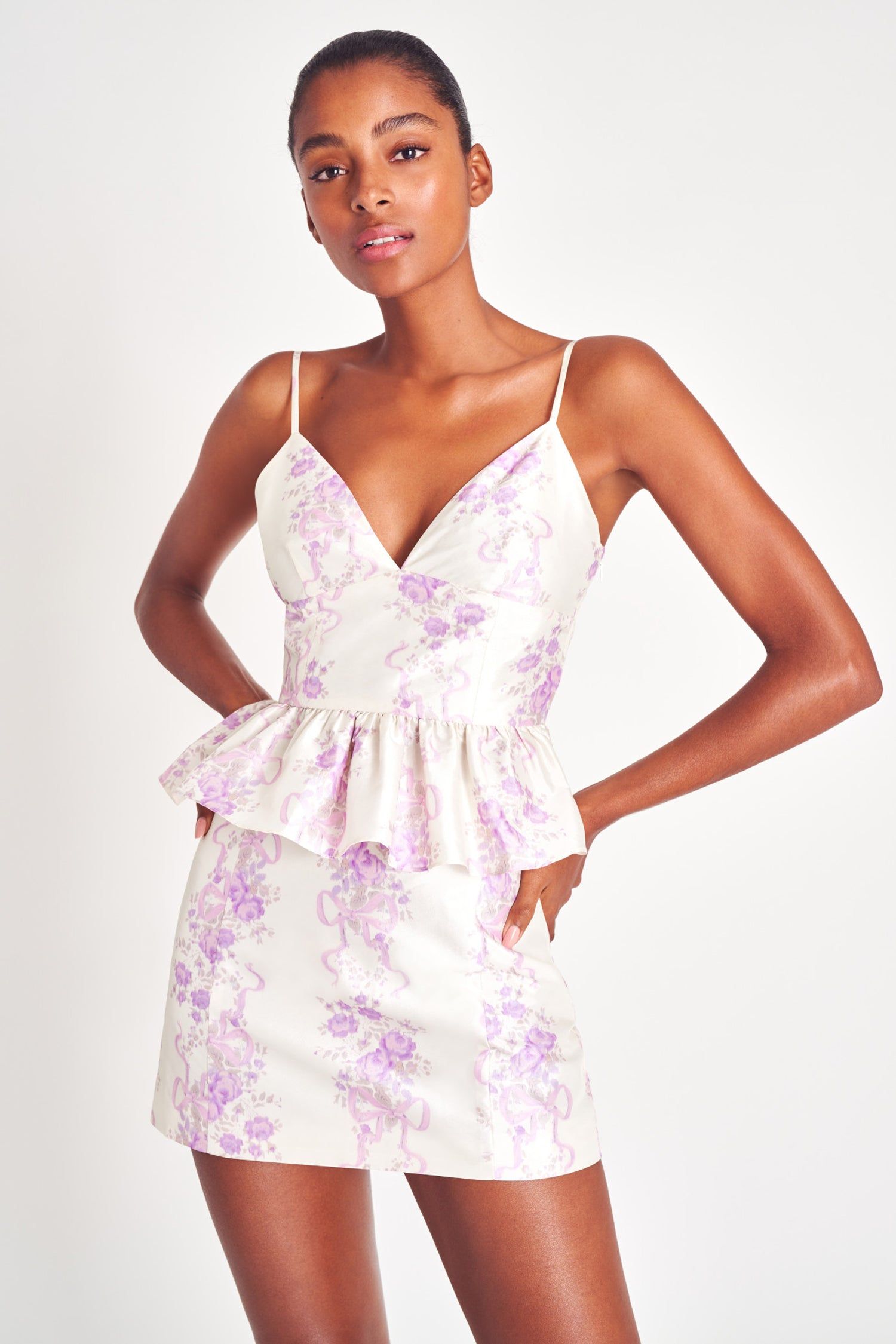 Charma Silk Taffeta Mini Skirt sold by LoveShackFancy