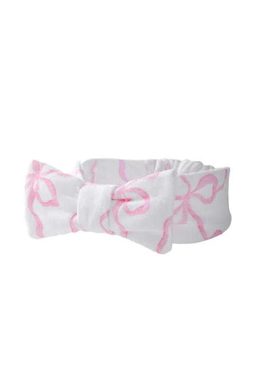 Bow Face Wash Beauty Headband-PINK BONNET sold by LoveShackFancy
