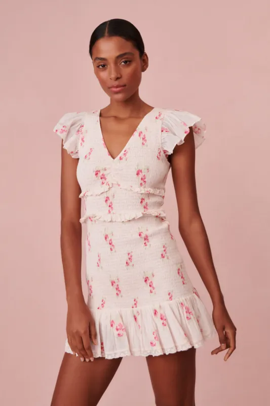 Sonora Smocked Mini Dress made by LoveShackFancy